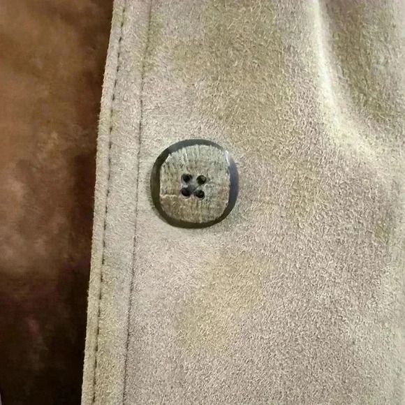 Vintage Morland's of England Long Lambskin & Suede Leather Women's Coat Sz 8 - Picture 13 of 14